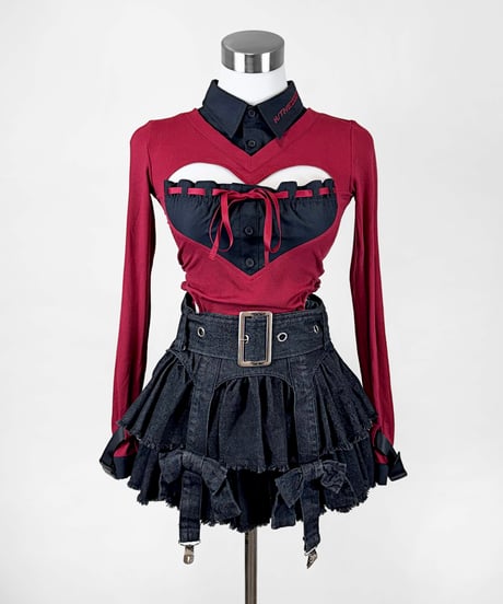 《ハート胸空きニット》BLD