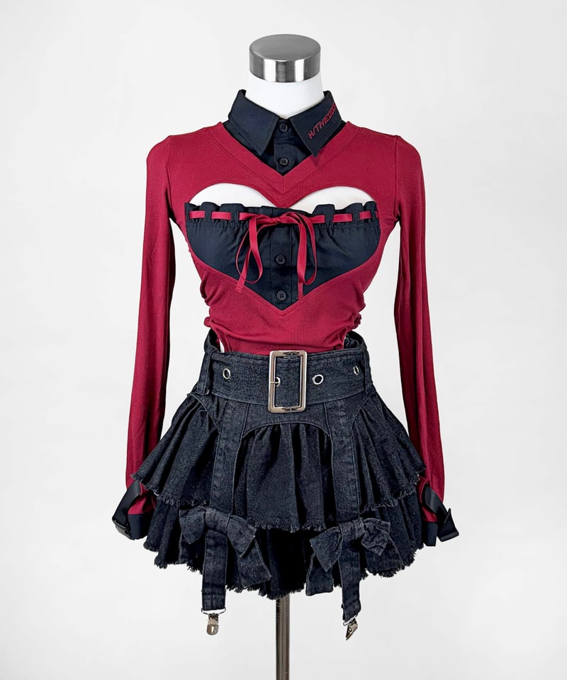 3549 たそたん。 ハート胸空きニット》BLD | HIDOLATRAL THEODOL