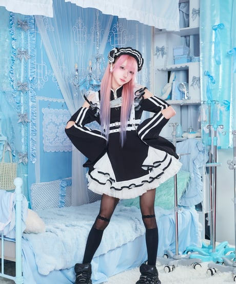 《チャイナメイドワンピース》BLACK❤︎再販❤︎