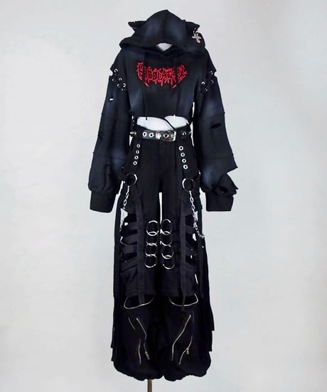 《ボンテージデニムパンツ》BLACK