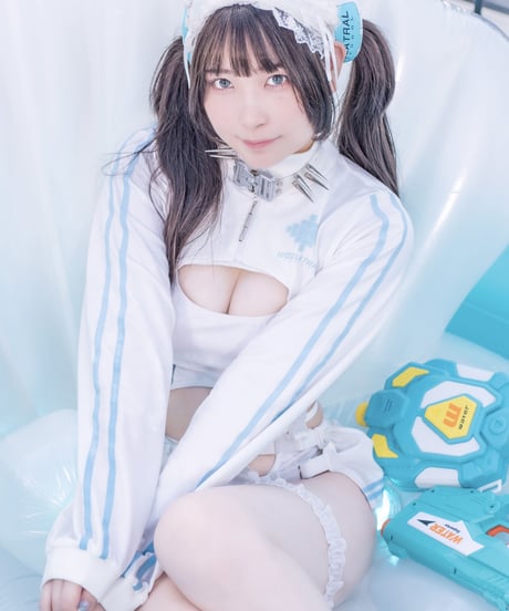 《サイバージャージスイムウェア/ラッシュガード&スカート 》WHITE