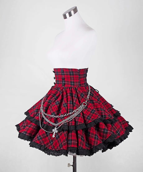 《2段フリルコルセットスカート》RED