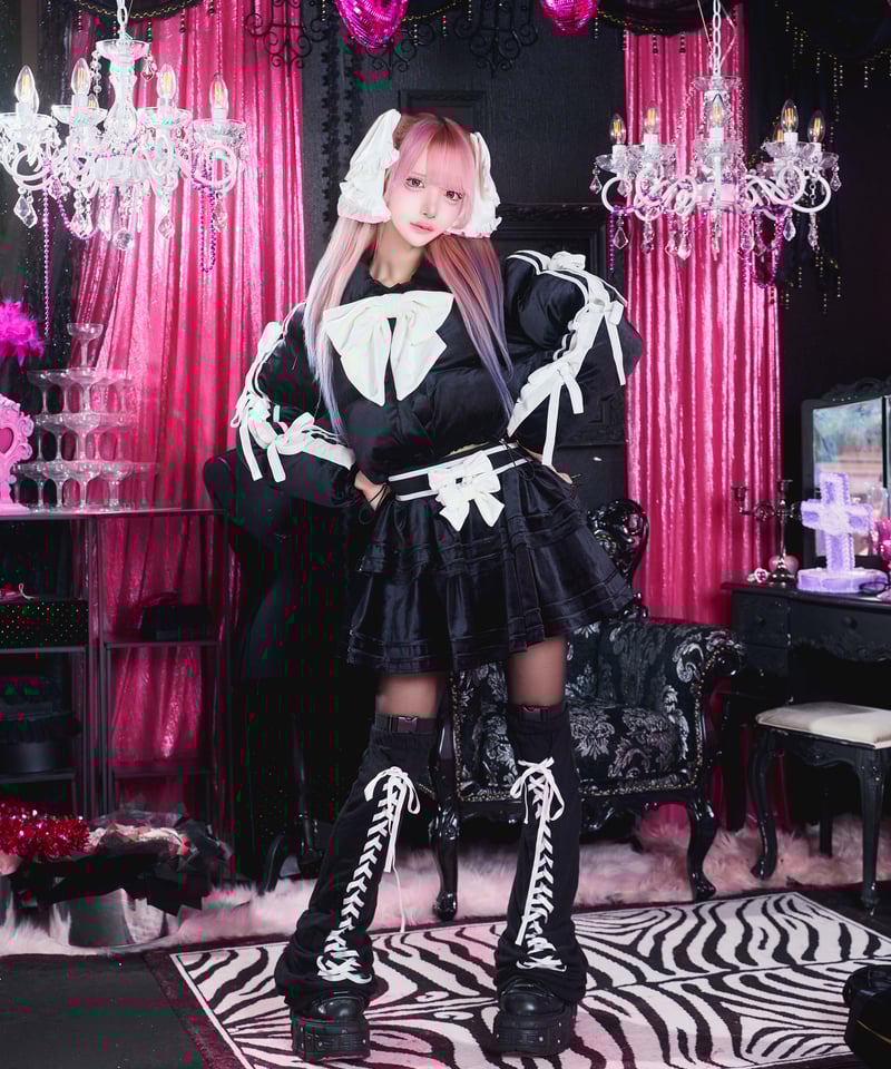 リボンダウンセットアップ》トップス BLACK | HIDOLATRAL THEODOL