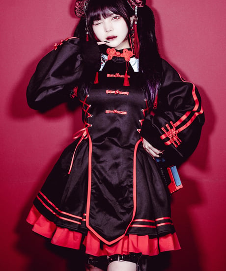 《China-Jerseylolita Setup》トップス（Black）