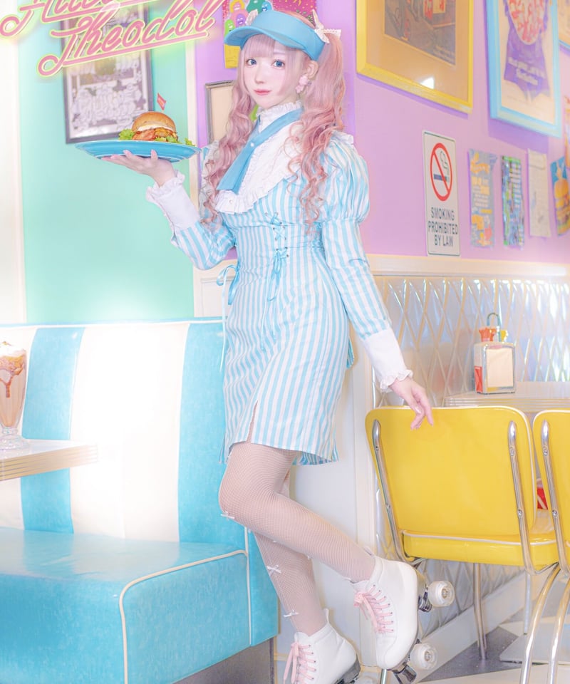 DinerMaid Onepiece (サックス) | HIDOLATRAL THEODOL