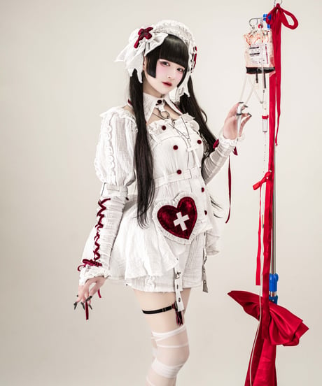 《退廃ガーゼナースセットアップ》WHITE
