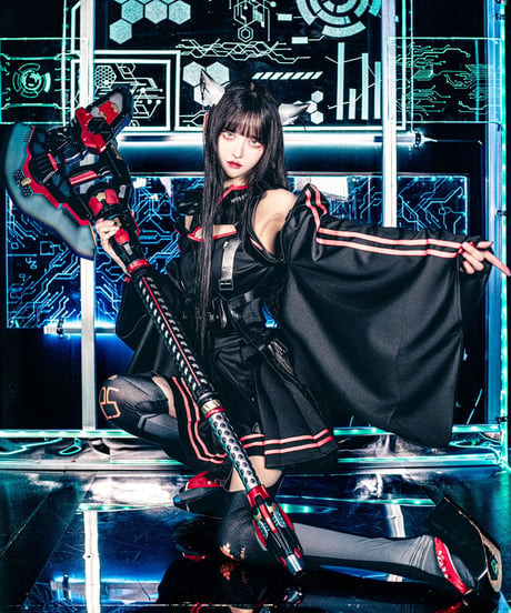 《機械少女着物ジャージセットアップ》BLACK