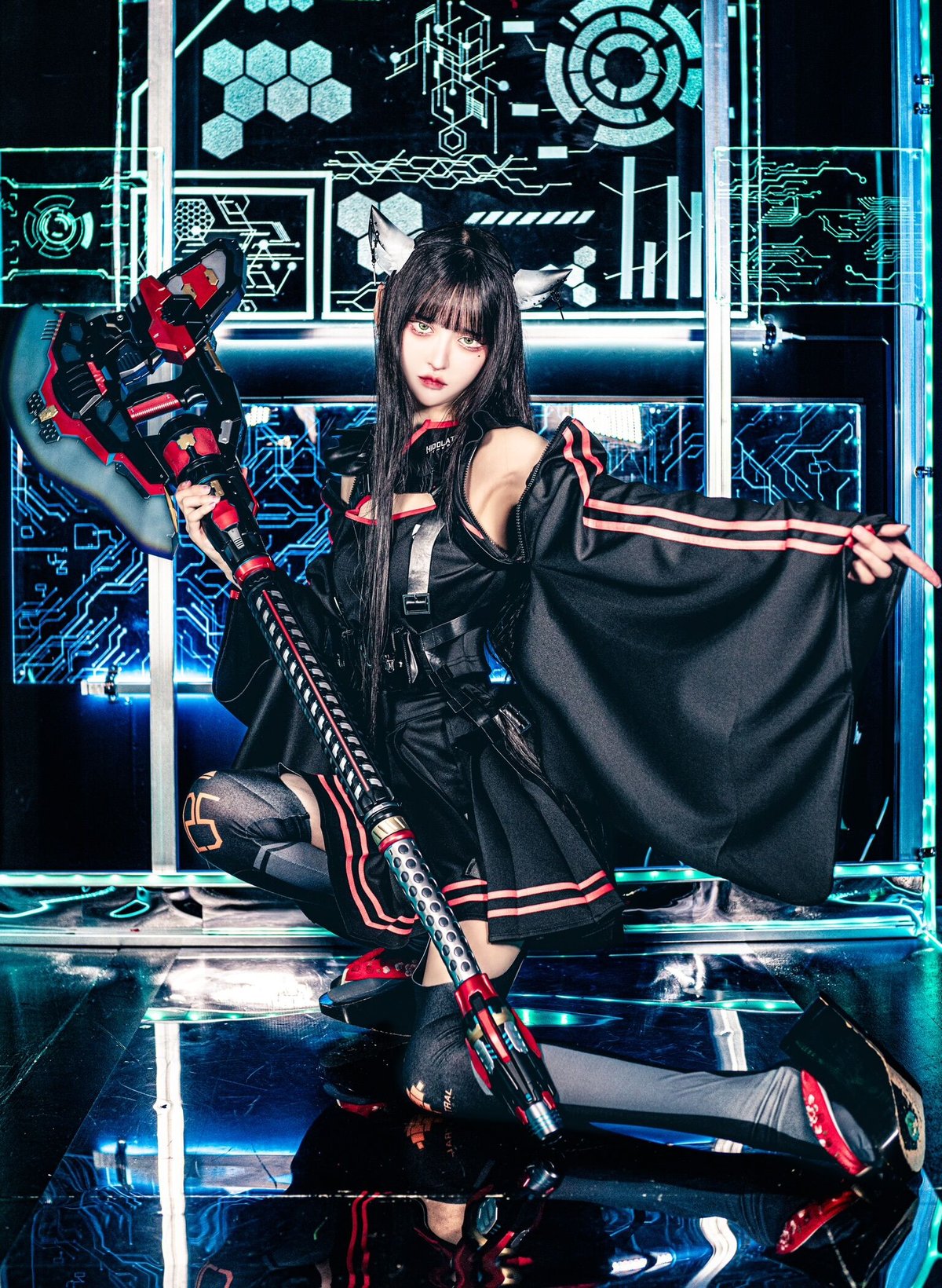 HIDOLATRAL THEODOL 機械少女着物ジャージセットアップホワイト