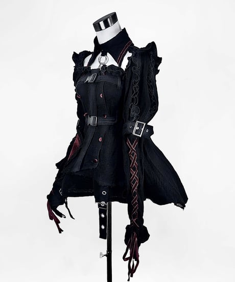 《退廃ガーゼナースセットアップ》BLACK