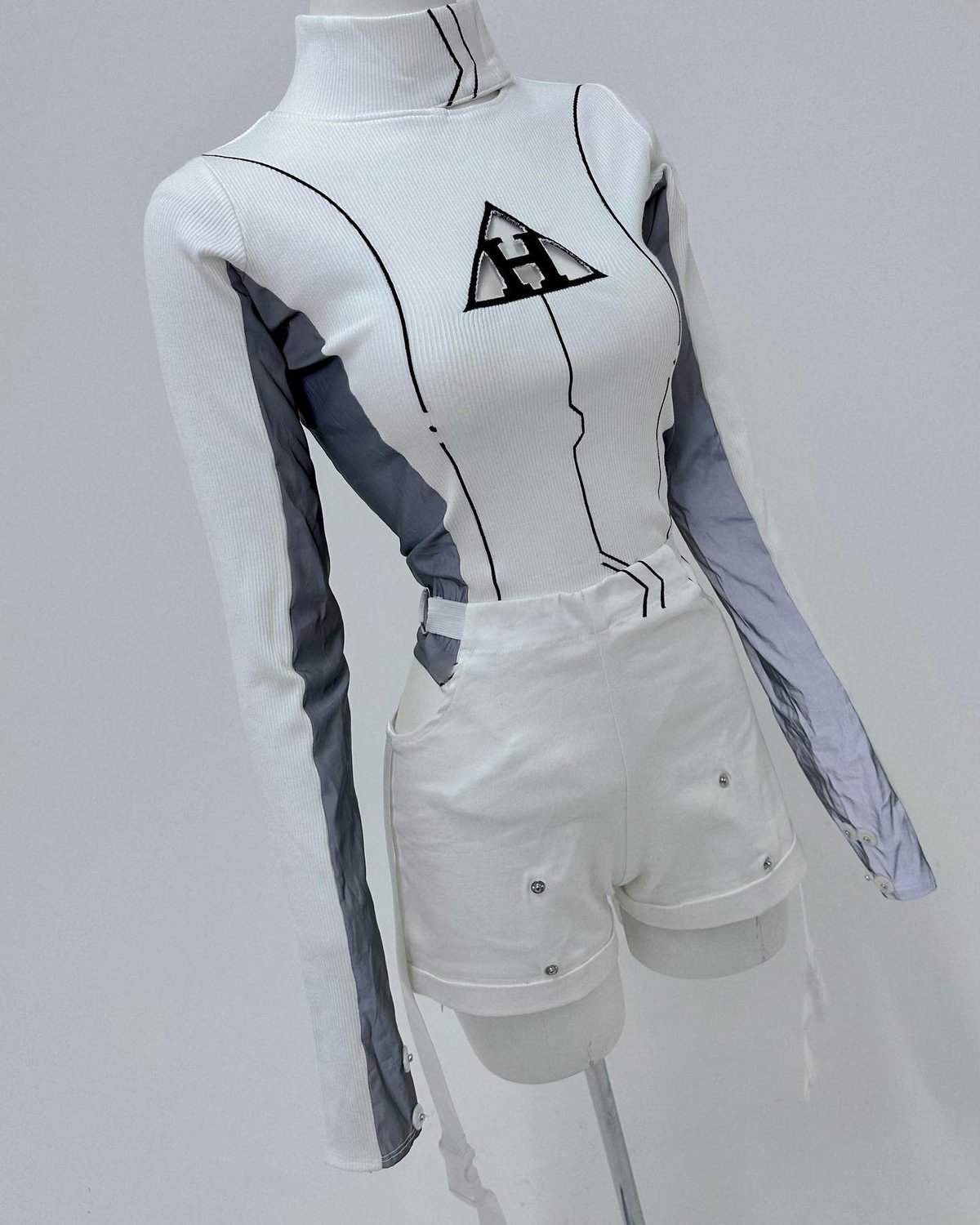 HIDOLATRAL THEODOL 胸開きサイバーニット ブラック 胸開きサイバーニット》BLACK | HIDOLATRAL THEODOL