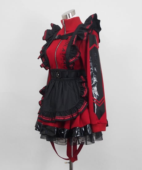 《サイバーメイドエプロン》BLACK×RED