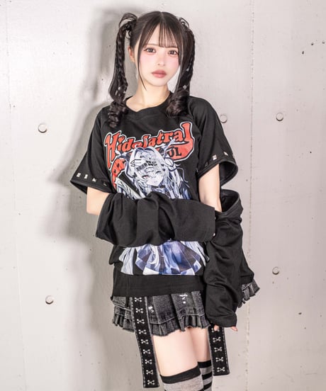 《3wayイラストラグランTシャツ》BLACK