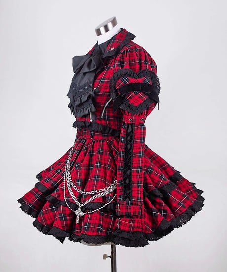 《2段フリルコルセットスカート》RED