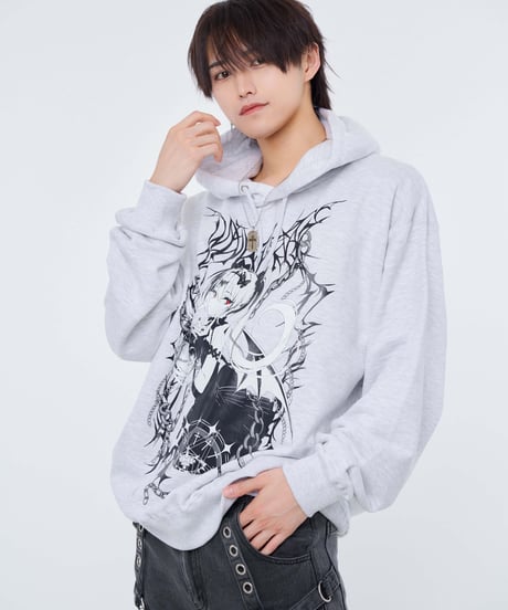 《rurudoイラストパーカー》GRAY