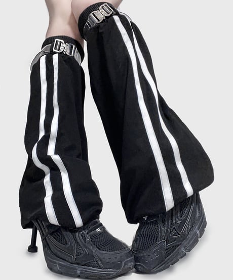 ジャージバックルレッグウォーマー（BLACK）