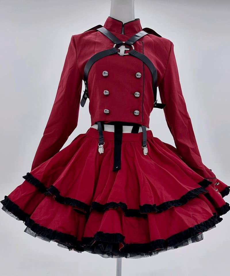 拘束十字架軍服ジャケット》RED | HIDOLATRAL THEODOL