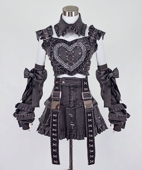 《y2kデニムスカート》GRAY