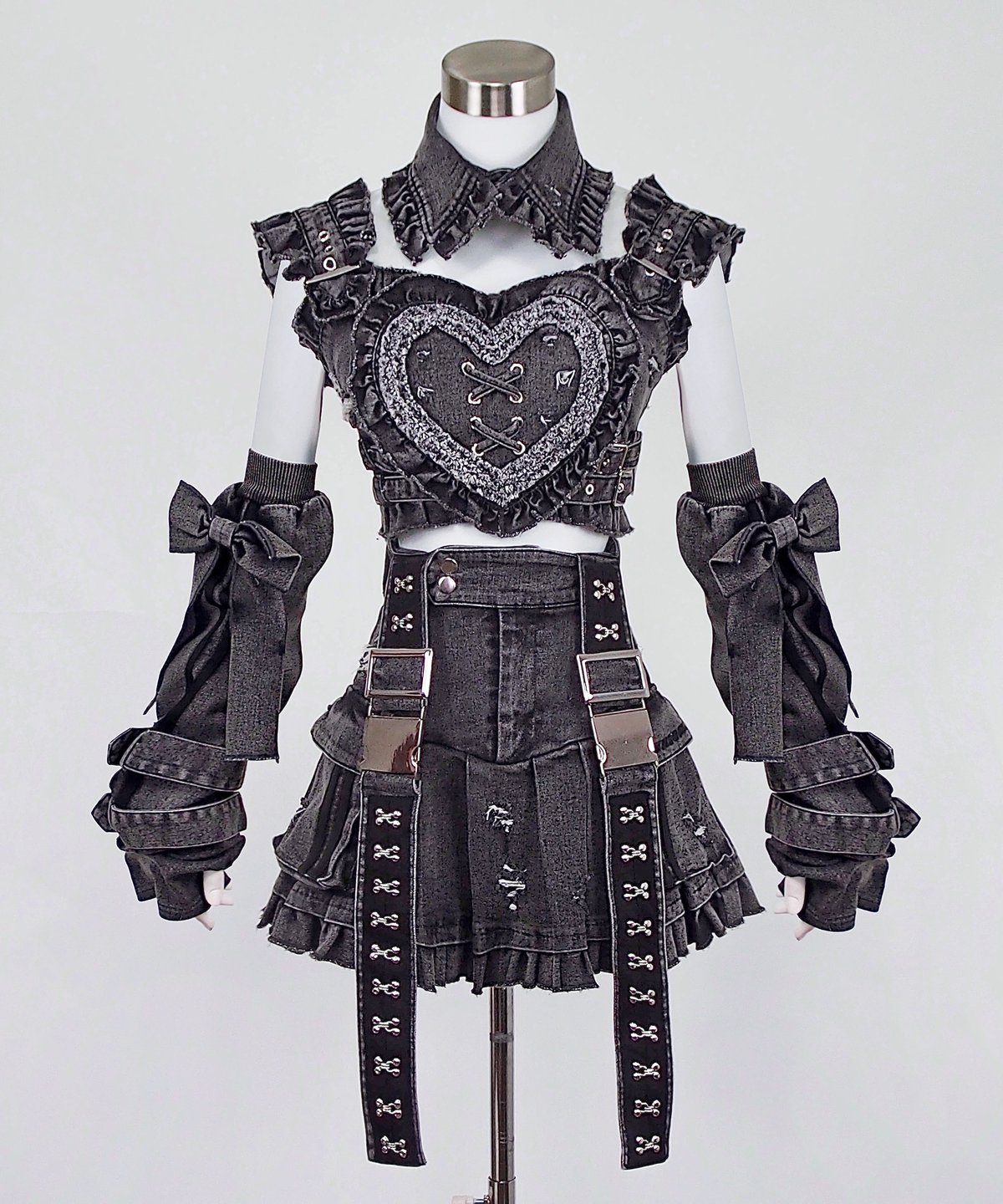 HIDOLATRAL THEODOL y2kデニムスカートBLACK L y2kデニムスカート》BLACK | HIDOLATRAL THEODOL