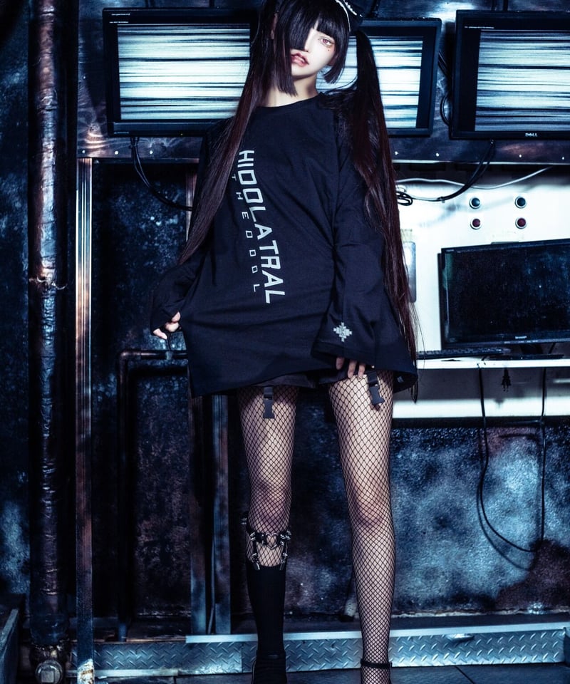 HIDOLATRAL THEODOL rurudoイラストロンT BLACK 再販《rurudoイラストロンT》BLACK | HIDOLATRAL THEODOL