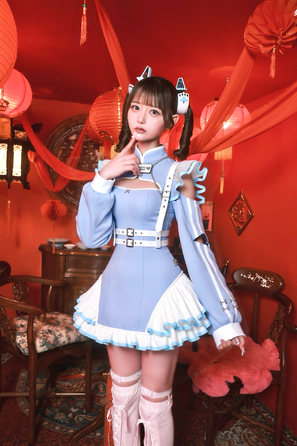 チャイナメイドワンピース》SAX | HIDOLATRAL THEODOL