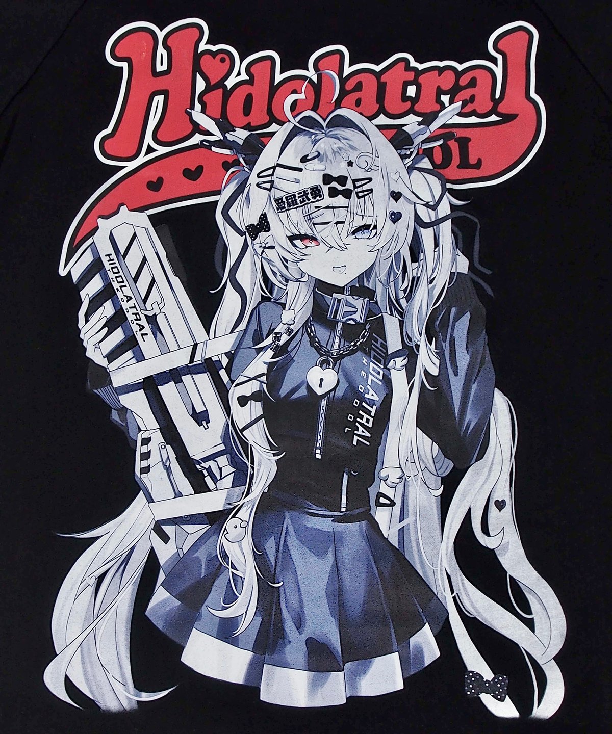 HIDOLATRAL THEODOL 3wayイラストラグランTシャツBLACK 3wayイラストラグランTシャツ》BLACK | HIDOLATRAL THEODOL