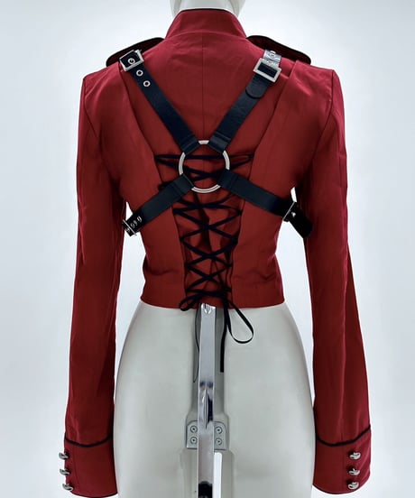 《拘束十字架軍服ジャケット》RED