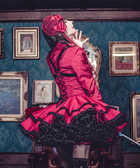 《拘束十字架軍服ジャケット》RED