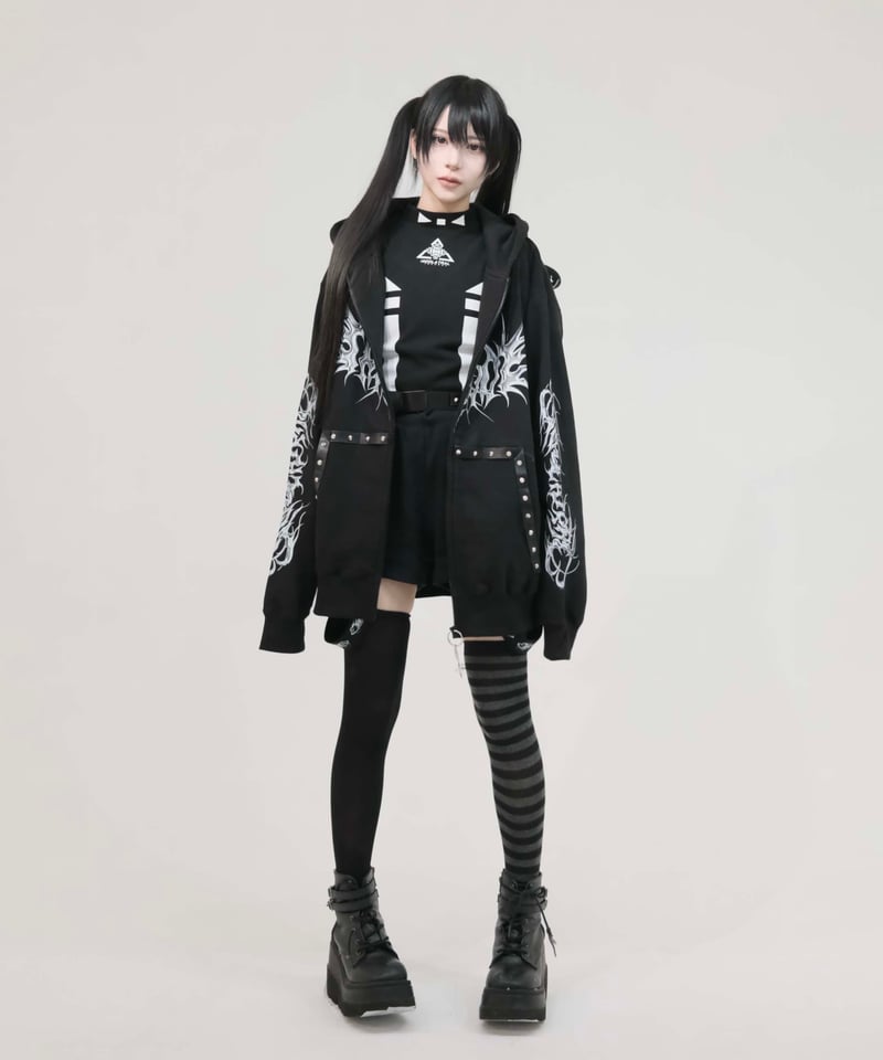 メタルエンジェルショートパンツ》BLACK | HIDOLATRAL THEODOL