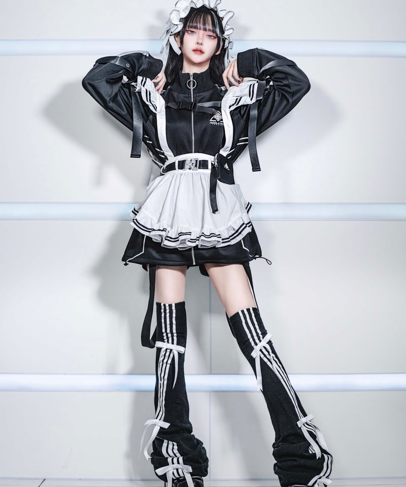 サイバーメイドエプロン》WHITE×BLACK | HIDOLATRAL THEODOL サイバーメイドエプロン》WHITE×BLACK | HIDOLATRAL THEODOL