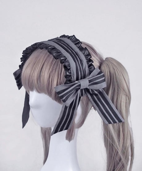 《リボンジャージヘッドドレス》GRAY
