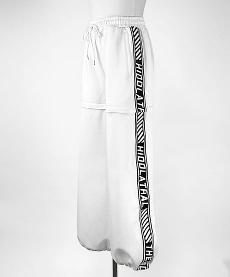 《ブランドロゴジャージ2wayパンツ》WHITE