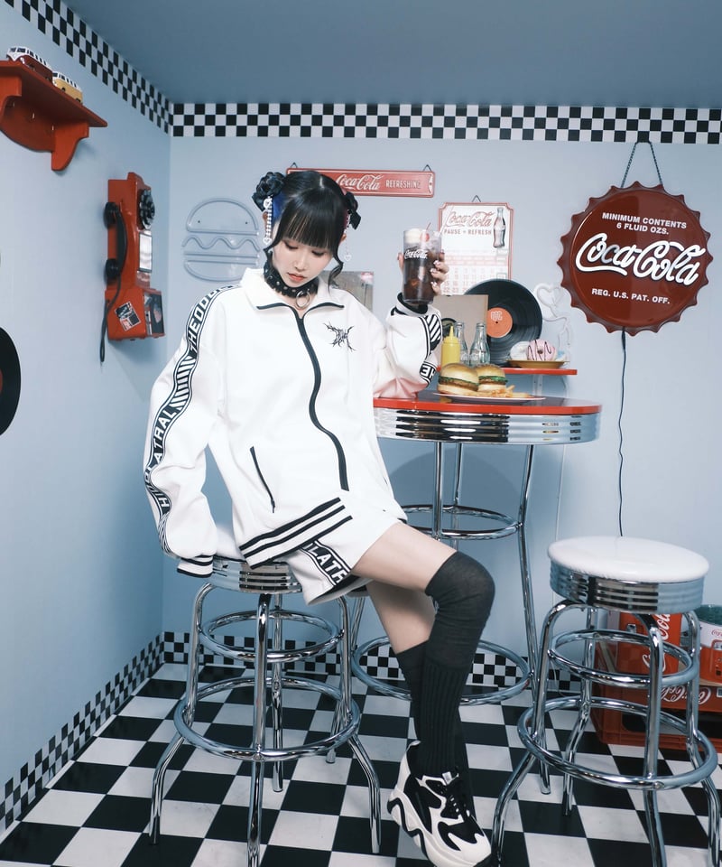 ブランドロゴジャージ2wayパンツ》WHITE | HIDOLATRAL THEODOL