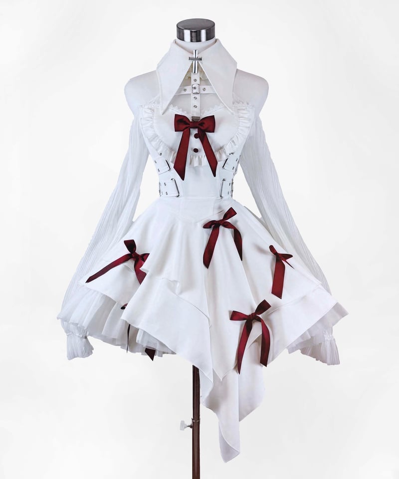 イドラタールテオドール　デビルワンピース　付け襟セット デビルワンピース》WHITE | HIDOLATRAL THEODOL