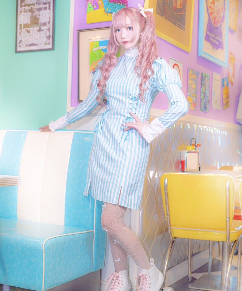 DinerMaid Onepiece (サックス) | HIDOLATRAL THEODOL