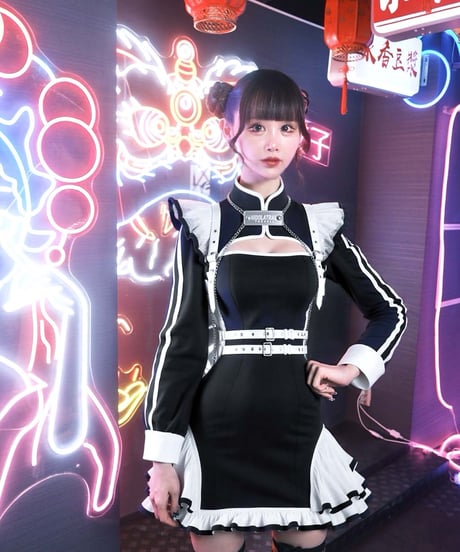 《チャイナメイドワンピース》BLACK❤︎再販❤︎