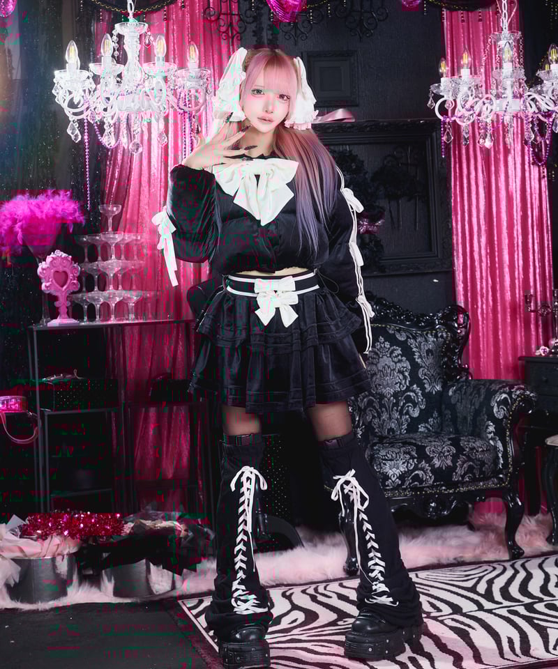 リボンダウンセットアップ》ボトムス BLACK | HIDOLATRAL THEODOL