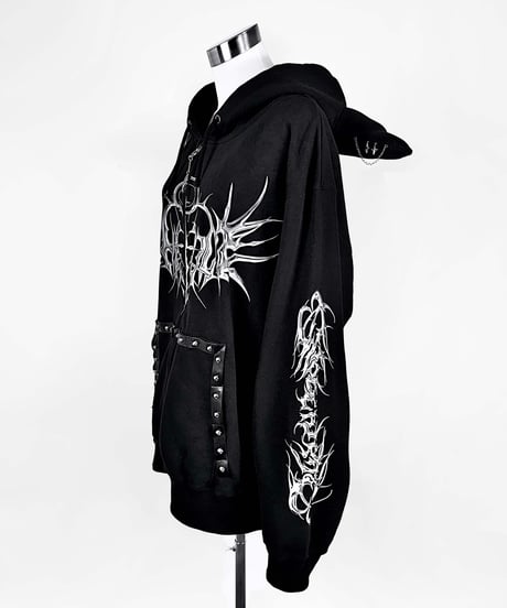 《メタルエンジェルジップパーカー》BLACK