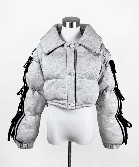 《リボンダウンセットアップ》トップス GRAY