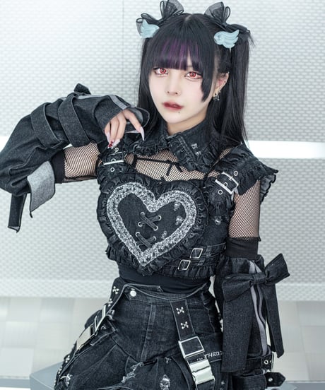 《y2kデニムスカート》BLACK