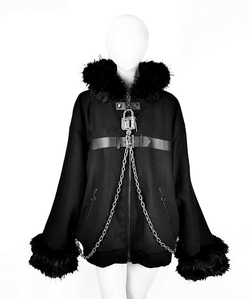 オオカミファーコート》BLACK | HIDOLATRAL THEODOL