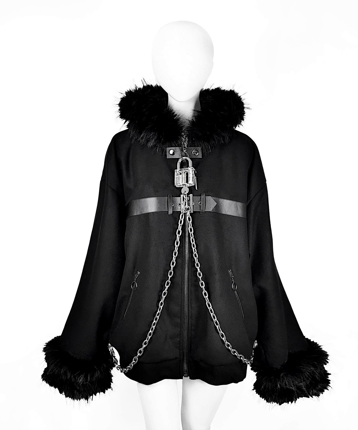 オオカミファーコート》BLACK | HIDOLATRAL THEODOL