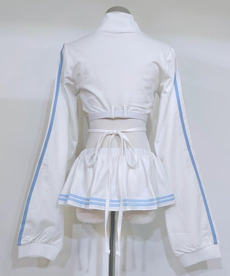 《サイバージャージスイムウェア/ラッシュガード&スカート 》WHITE