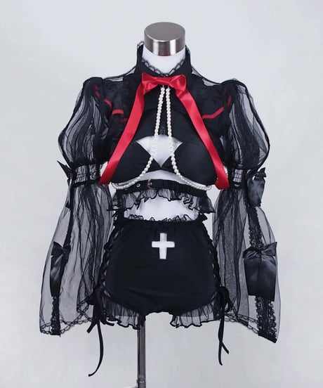 《リボンレース姫袖ボレロ》BLACK
