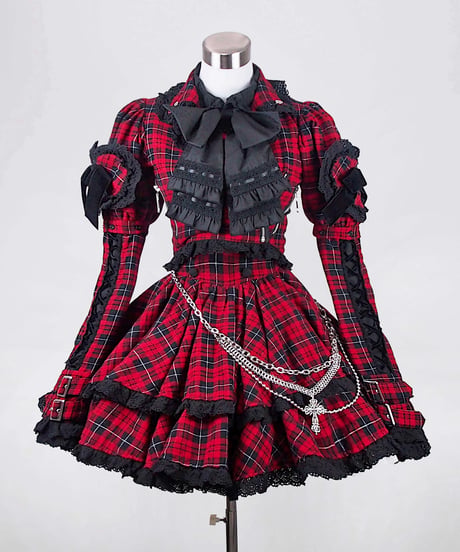 《2段フリルコルセットスカート》RED