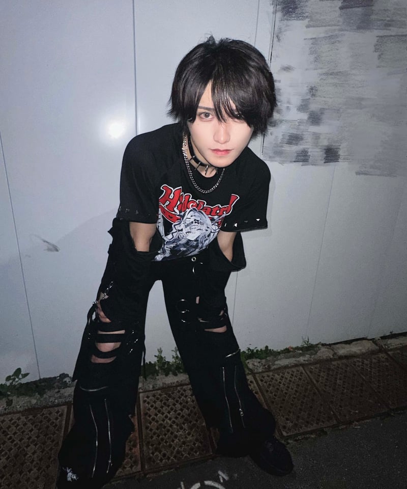 3wayイラストラグランTシャツ》BLACK | HIDOLATRAL THEODOL