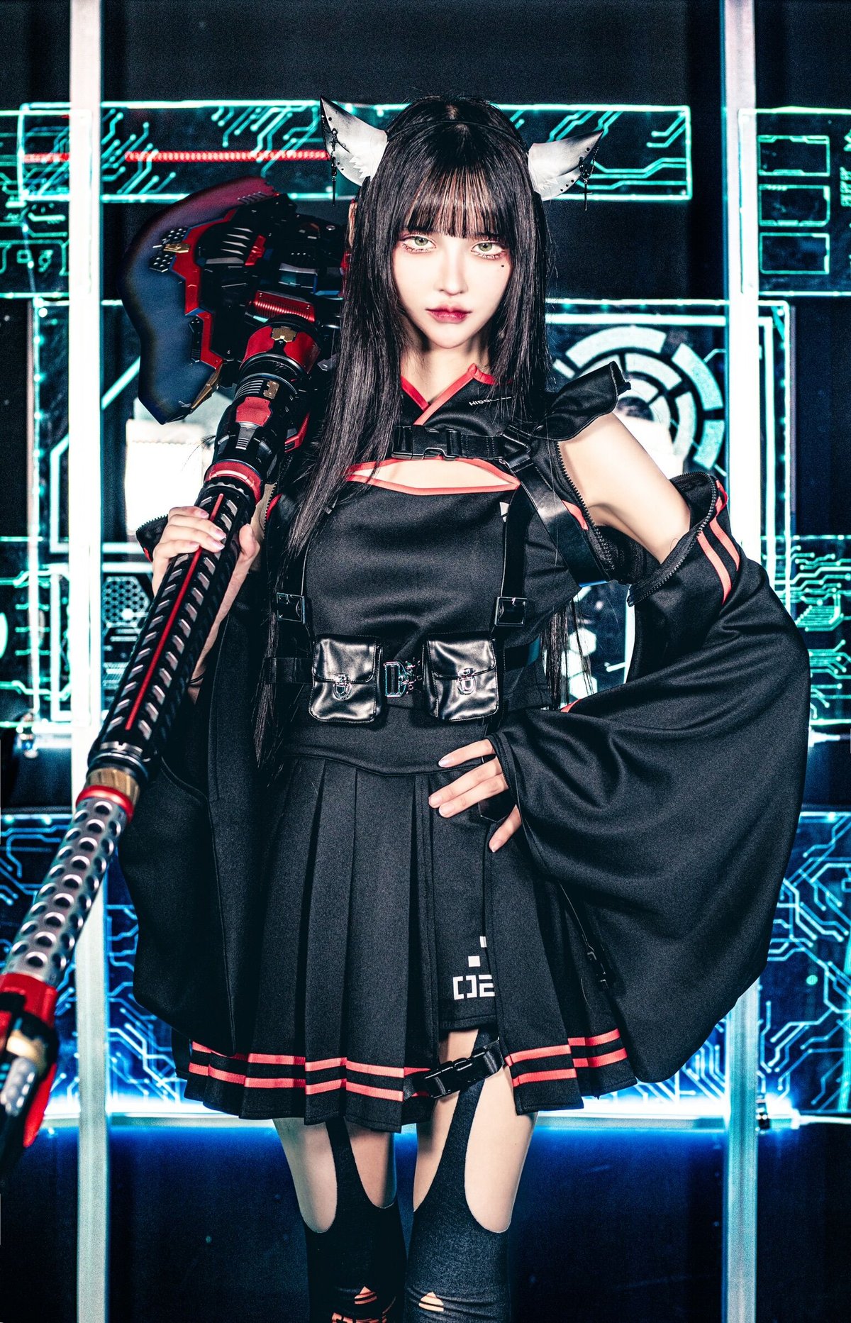 機械少女着物ジャージセットアップ》BLACK | HIDOLATRAL THEODOL 機械少女着物ジャージセットアップ》BLACK | HIDOLATRAL THEODOL