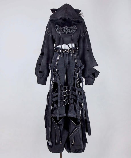 《ボンテージデニムパンツ》GRAY