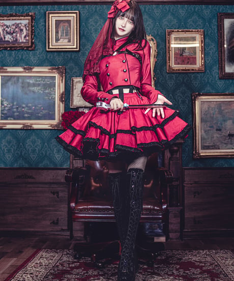 《拘束十字架軍服ジャケット》RED