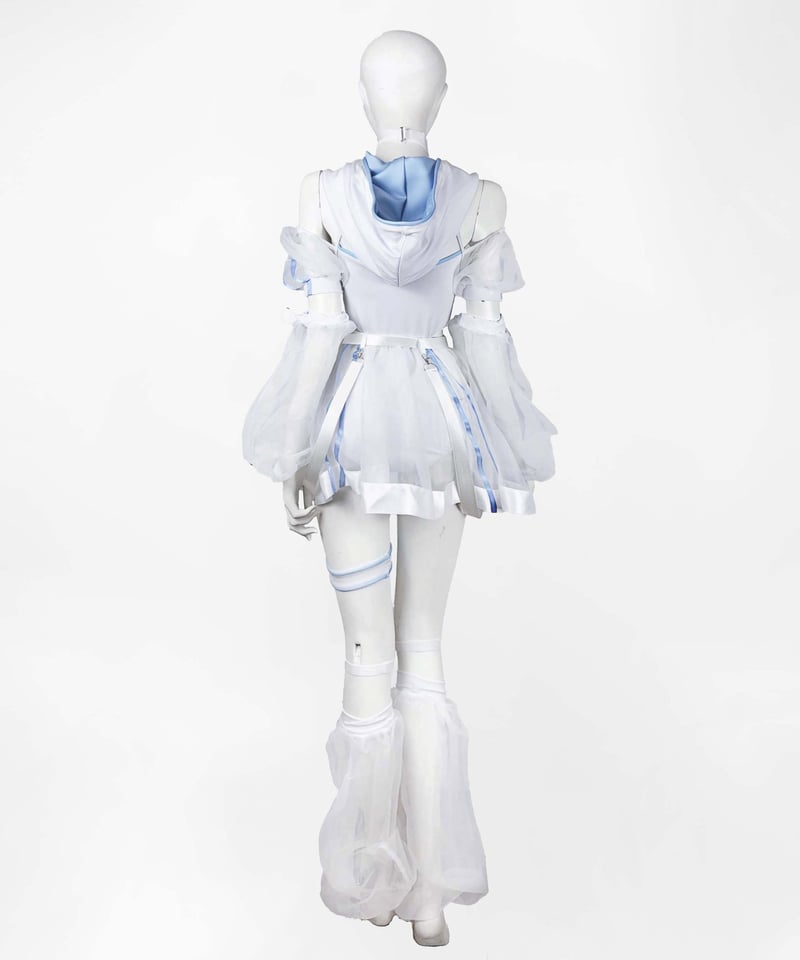 テオドールサイバー水着ホワイト サイバーパーカーワンピース水着》WHITE | HIDOLATRAL THEODOL