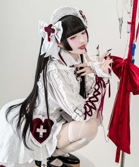《退廃ガーゼナースセットアップ》WHITE